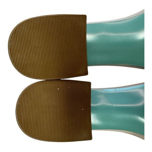 Betsey Johnson Mel Silver Rhinestone Embellished Block Heel Ankle Strap Sandals - Picture 7 of 8